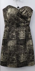 Strapless Black and Gold Dress